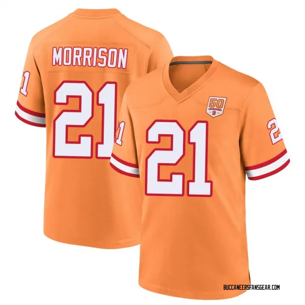 Men's Benjamin Morrison Tampa Bay Buccaneers Game Cream sicle 50th Season Jersey