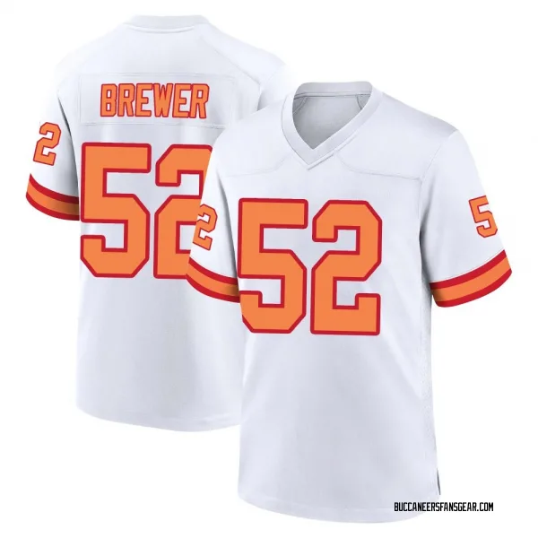 Men's C.J. Brewer Tampa Bay Buccaneers Game White '76 Jersey
