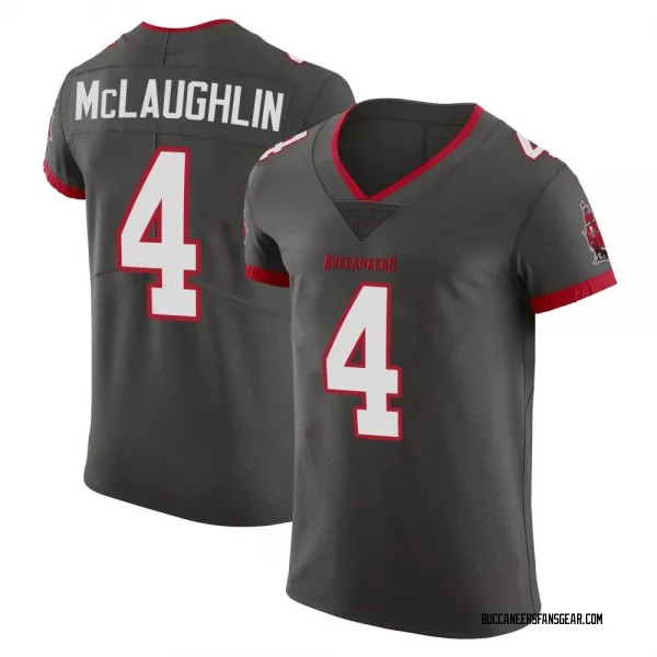 Men's Chase McLaughlin Tampa Bay Buccaneers Elite Pewter Alternate Vapor Jersey