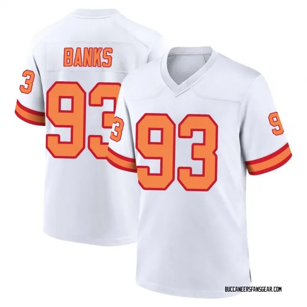 Men's Eric Banks Tampa Bay Buccaneers Game White '76 Jersey