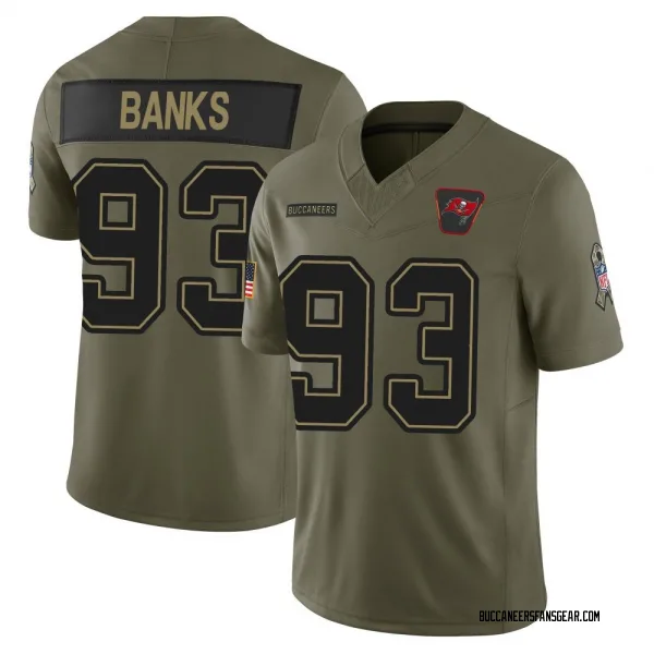 Men's Eric Banks Tampa Bay Buccaneers Limited Olive 2025 Salute to Service Jersey