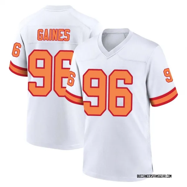 Men's Greg Gaines Tampa Bay Buccaneers Game White '76 Jersey