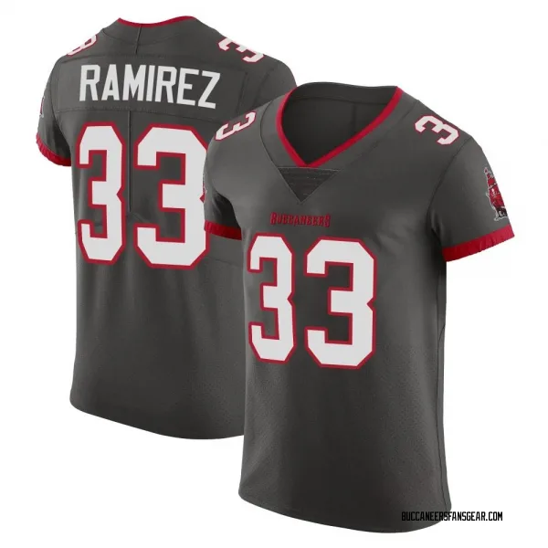 Men's Jose Ramirez Tampa Bay Buccaneers Elite Pewter Alternate Vapor Jersey