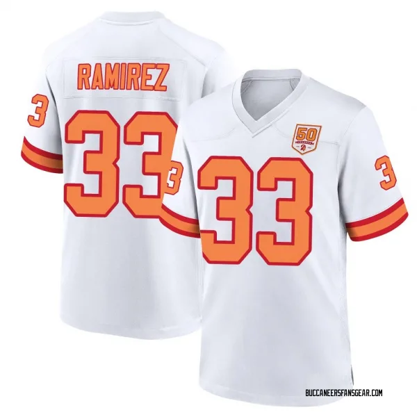 Men's Jose Ramirez Tampa Bay Buccaneers Game White '76 50th Season Jersey