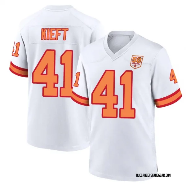 Men's Ko Kieft Tampa Bay Buccaneers Game White '76 50th Season Jersey