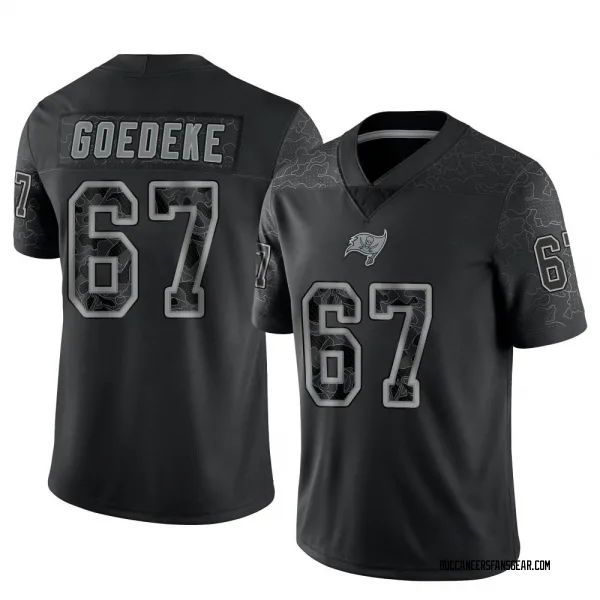 Men's Luke Goedeke Tampa Bay Buccaneers Limited Black Reflective Jersey