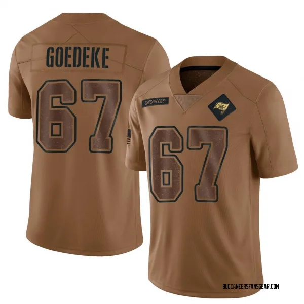 Men's Luke Goedeke Tampa Bay Buccaneers Limited Brown 2023 Salute To Service Jersey