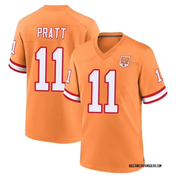 Men's Michael Pratt Tampa Bay Buccaneers Game Cream sicle 50th Season Jersey