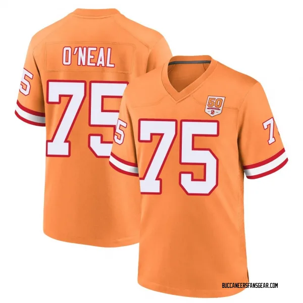 Men's Raiqwon O'Neal Tampa Bay Buccaneers Game Cream sicle 50th Season Jersey