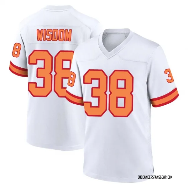 Men's Rashad Wisdom Tampa Bay Buccaneers Game White '76 Jersey