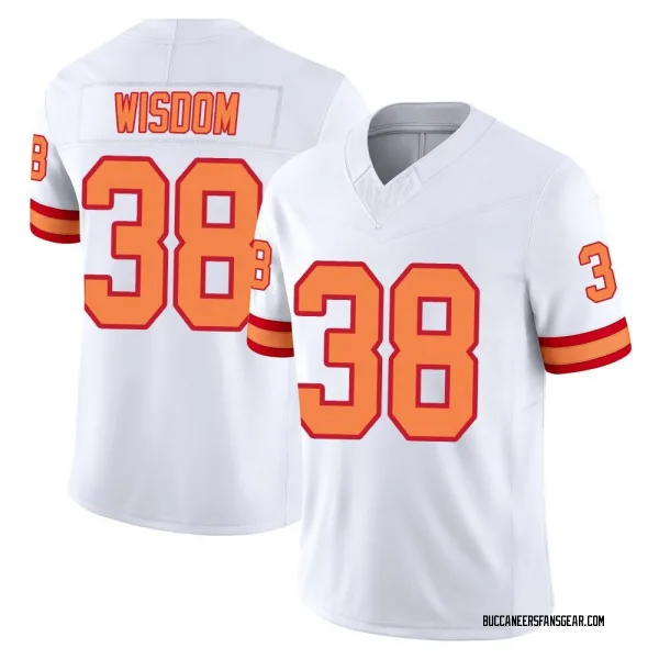 Men's Rashad Wisdom Tampa Bay Buccaneers Limited White '76 Vapor F.U.S.E. Jersey