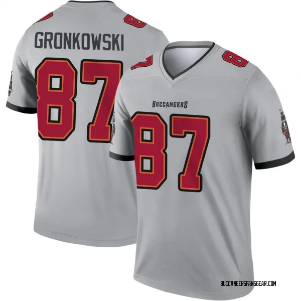 Men's Rob Gronkowski Tampa Bay Buccaneers Legend Gray Inverted Jersey