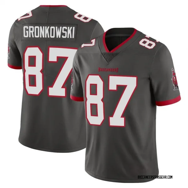 Men's Rob Gronkowski Tampa Bay Buccaneers Limited Pewter Alternate Vapor Jersey