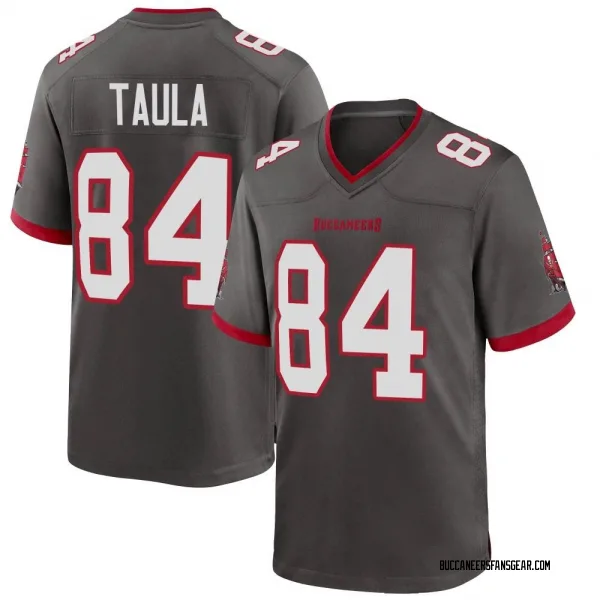 Men's Tanner Taula Tampa Bay Buccaneers Game Pewter Alternate Jersey