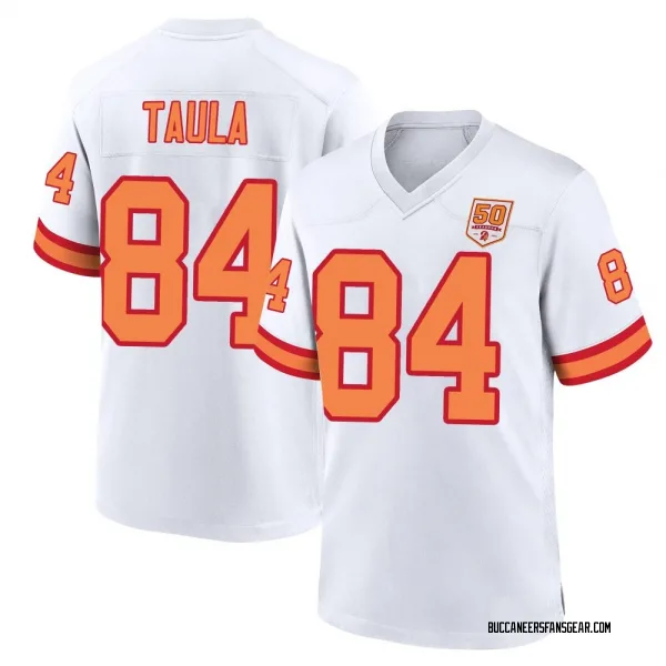Men's Tanner Taula Tampa Bay Buccaneers Game White '76 50th Season Jersey