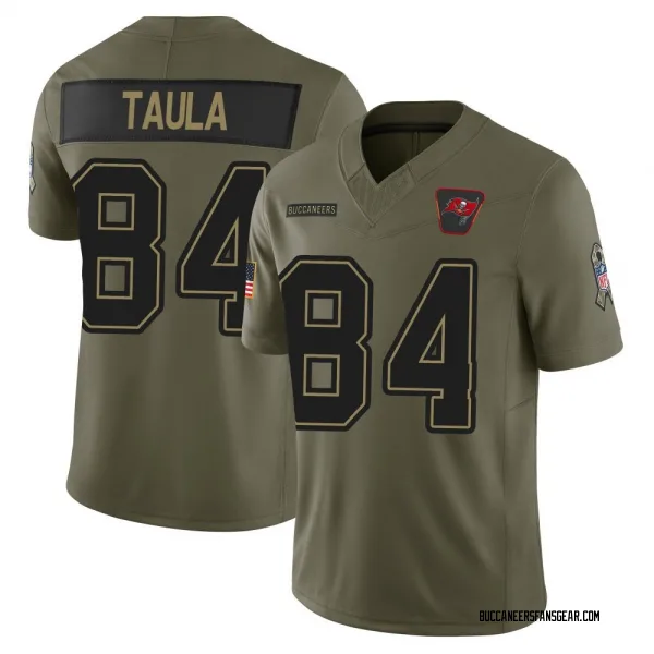 Men's Tanner Taula Tampa Bay Buccaneers Limited Olive 2025 Salute to Service Jersey
