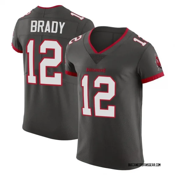 Men's Tom Brady Tampa Bay Buccaneers Elite Pewter Alternate Vapor Jersey