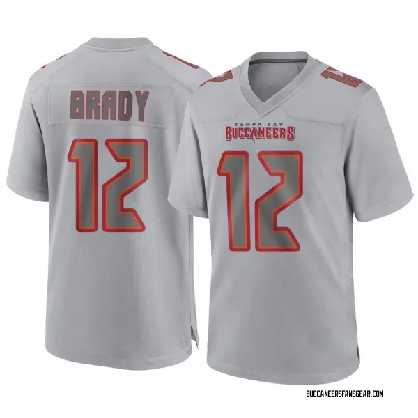 Men's Tom Brady Tampa Bay Buccaneers Game Gray Atmosphere Fashion Jersey