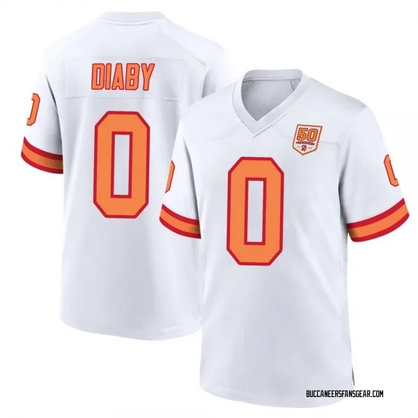 Men's Yaya Diaby Tampa Bay Buccaneers Game White '76 50th Season Jersey