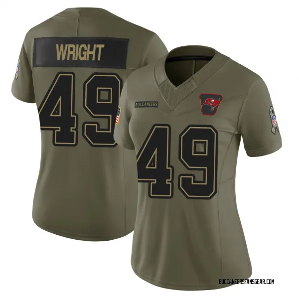 Women's Owen Wright Tampa Bay Buccaneers Limited Olive 2025 Salute to Service Jersey