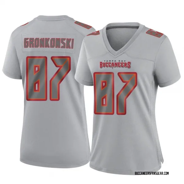 Women's Rob Gronkowski Tampa Bay Buccaneers Game Gray Atmosphere Fashion Jersey
