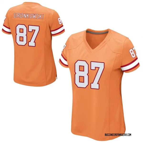 Women's Rob Gronkowski Tampa Bay Buccaneers Game Orange Alternate Jersey