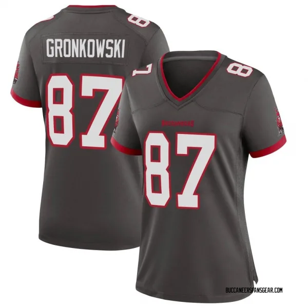 Women's Rob Gronkowski Tampa Bay Buccaneers Game Pewter Alternate Jersey