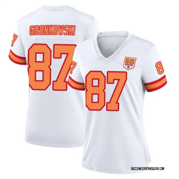Women's Rob Gronkowski Tampa Bay Buccaneers Game White '76 50th Season Jersey