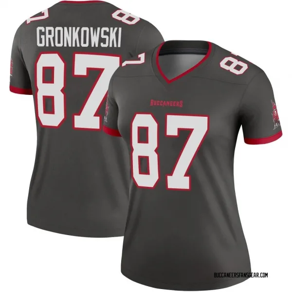 Women's Rob Gronkowski Tampa Bay Buccaneers Legend Pewter Alternate Jersey