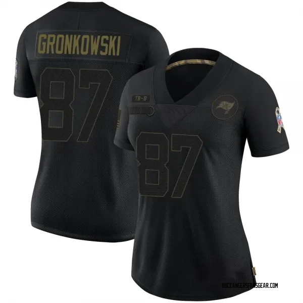 Women's Rob Gronkowski Tampa Bay Buccaneers Limited Black 2020 Salute To Service Jersey