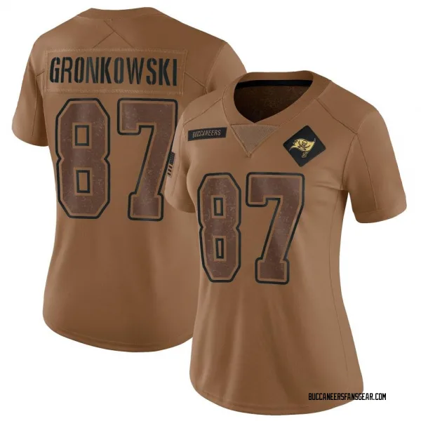 Women's Rob Gronkowski Tampa Bay Buccaneers Limited Brown 2023 Salute To Service Jersey