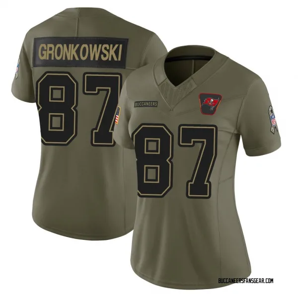Women's Rob Gronkowski Tampa Bay Buccaneers Limited Olive 2025 Salute to Service Jersey