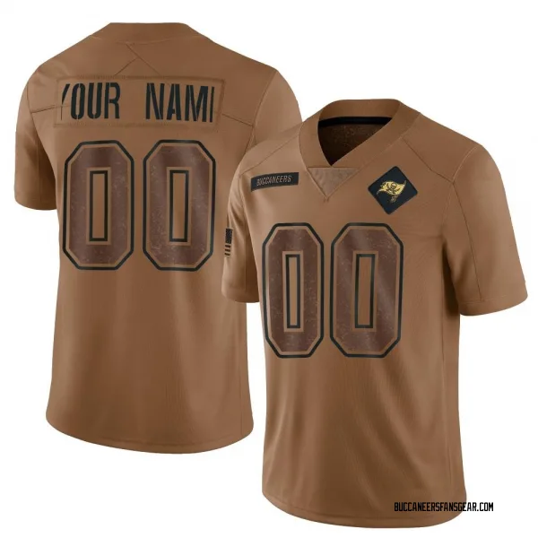 Youth Custom Tampa Bay Buccaneers Limited Brown 2023 Salute To Service Jersey