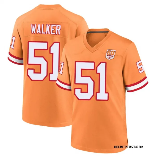 Youth David Walker Tampa Bay Buccaneers Game Cream sicle 50th Season Jersey