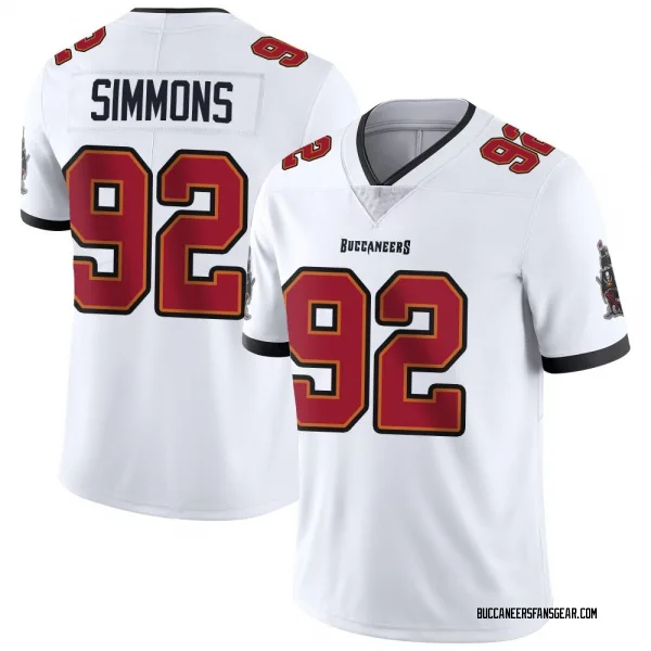 Youth Elijah Simmons Tampa Bay Buccaneers Limited White Vapor Untouchable Jersey