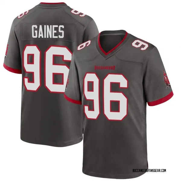Youth Greg Gaines Tampa Bay Buccaneers Game Pewter Alternate Jersey