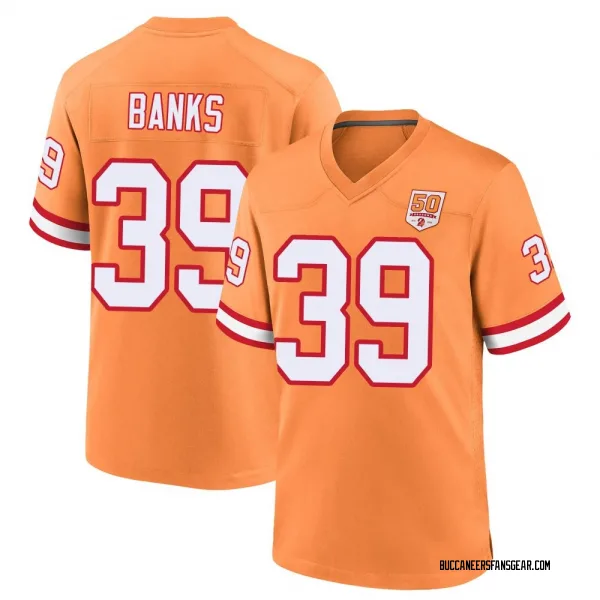 Youth Marcus Banks Tampa Bay Buccaneers Game Cream sicle 50th Season Jersey