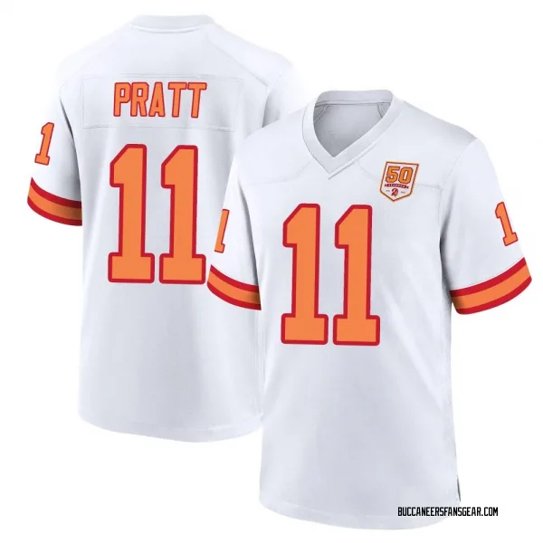 Youth Michael Pratt Tampa Bay Buccaneers Game White '76 50th Season Jersey