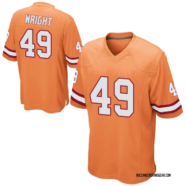 Youth Owen Wright Tampa Bay Buccaneers Game Orange Alternate Jersey
