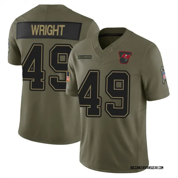 Youth Owen Wright Tampa Bay Buccaneers Limited Olive 2025 Salute to Service Jersey