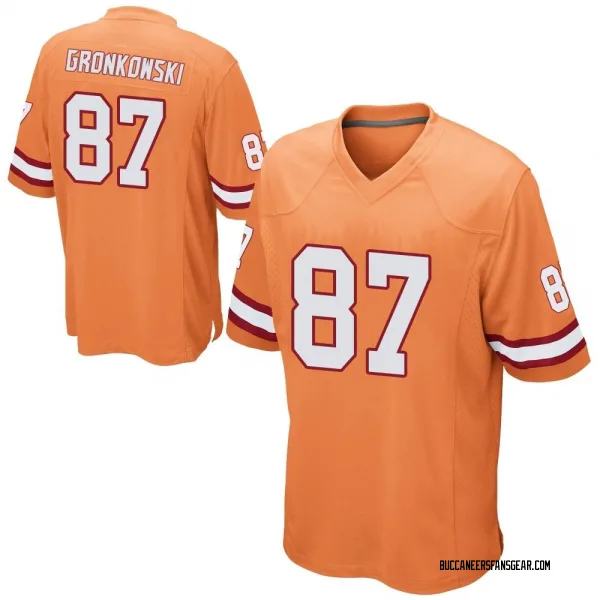 Youth Rob Gronkowski Tampa Bay Buccaneers Game Orange Alternate Jersey