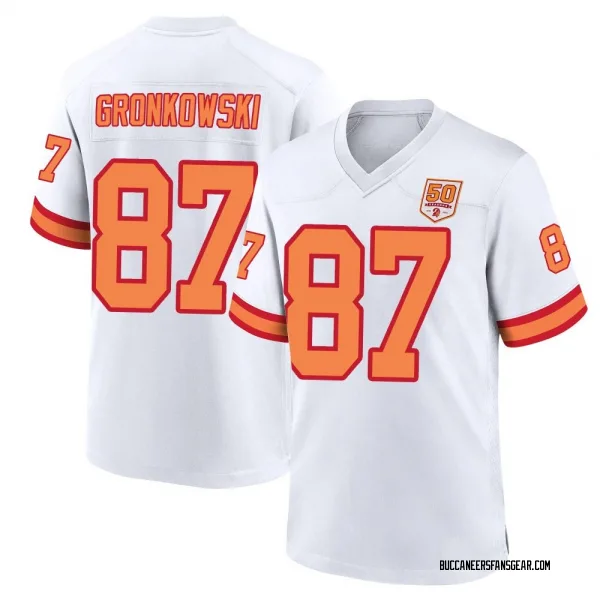Youth Rob Gronkowski Tampa Bay Buccaneers Game White '76 50th Season Jersey