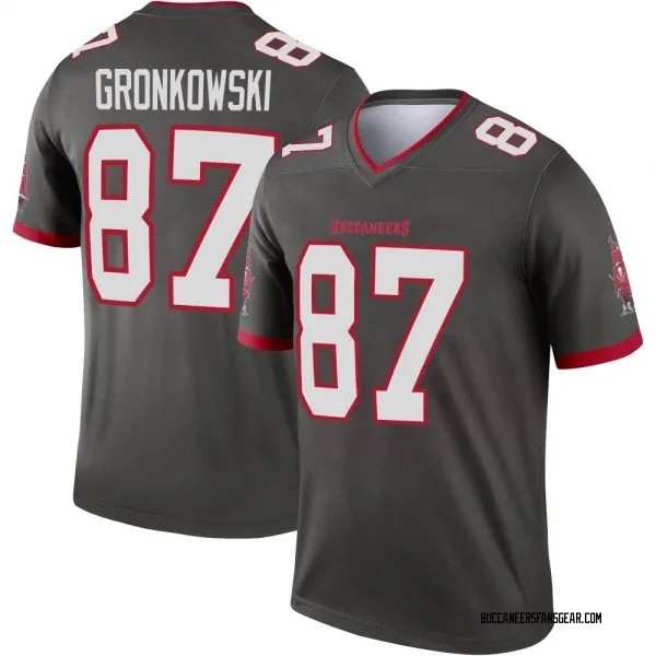 Youth Rob Gronkowski Tampa Bay Buccaneers Legend Pewter Alternate Jersey