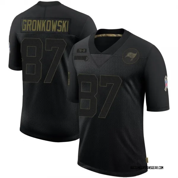 Youth Rob Gronkowski Tampa Bay Buccaneers Limited Black 2020 Salute To Service Jersey