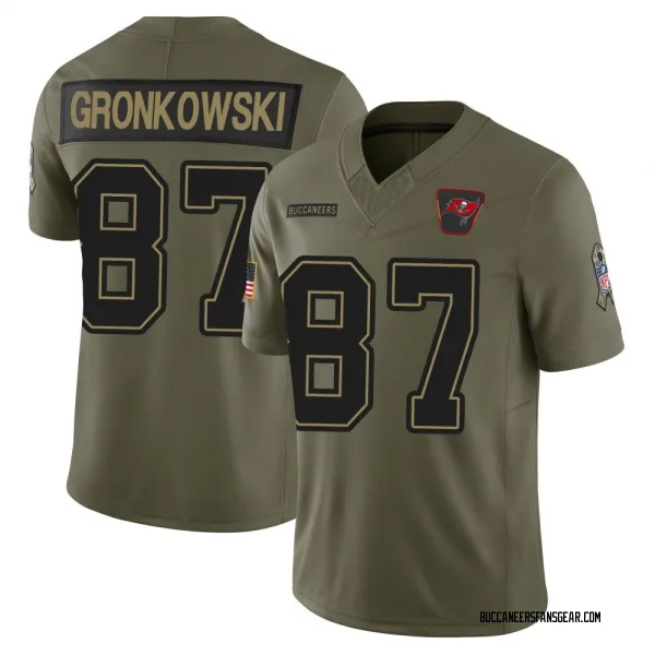 Youth Rob Gronkowski Tampa Bay Buccaneers Limited Olive 2025 Salute to Service Jersey