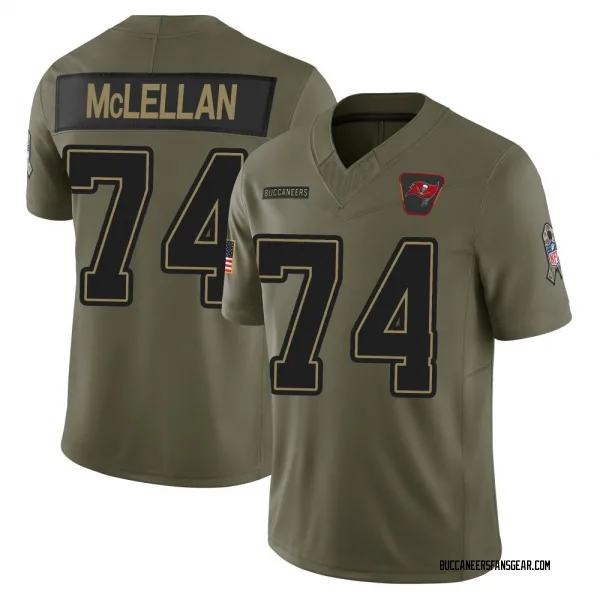 Youth Tyler McLellan Tampa Bay Buccaneers Limited Olive 2025 Salute to Service Jersey